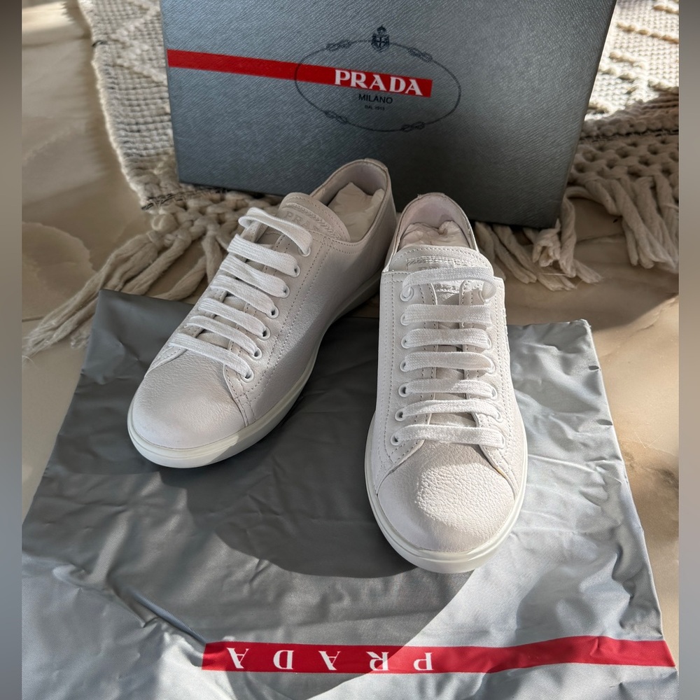 Leather Prada sneakers